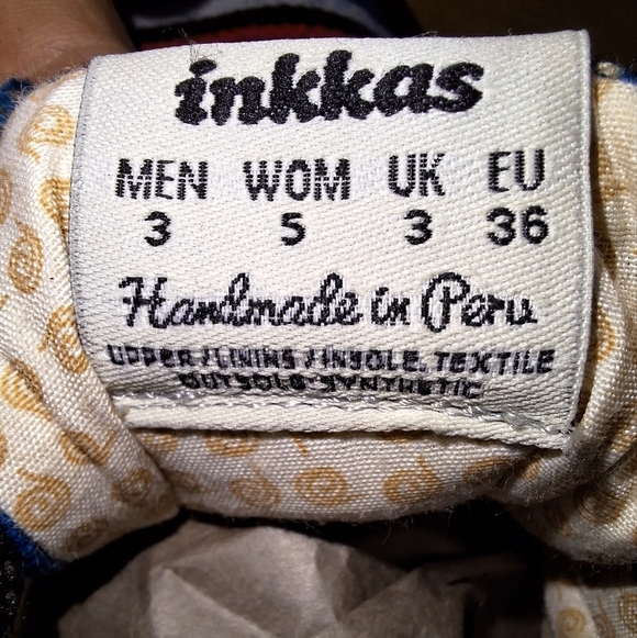 Inkkas Colorful Incan Patterned unisex Sneakers in a women's 5 or men's 3. - Picture 6 of 11